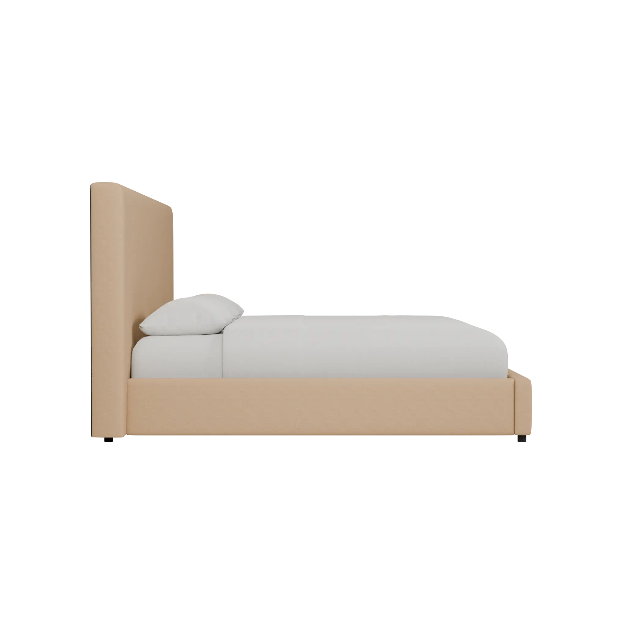 Grayton Merino Taupe 54" Upholstered Platform Bed Grayton Merino Taupe 54" Upholstered Platform Bed