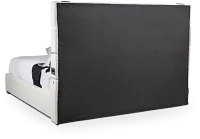 Miami White Uph Platform Bed