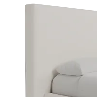 Grayton Merino Light Beige 54" Upholstered Platform Bed