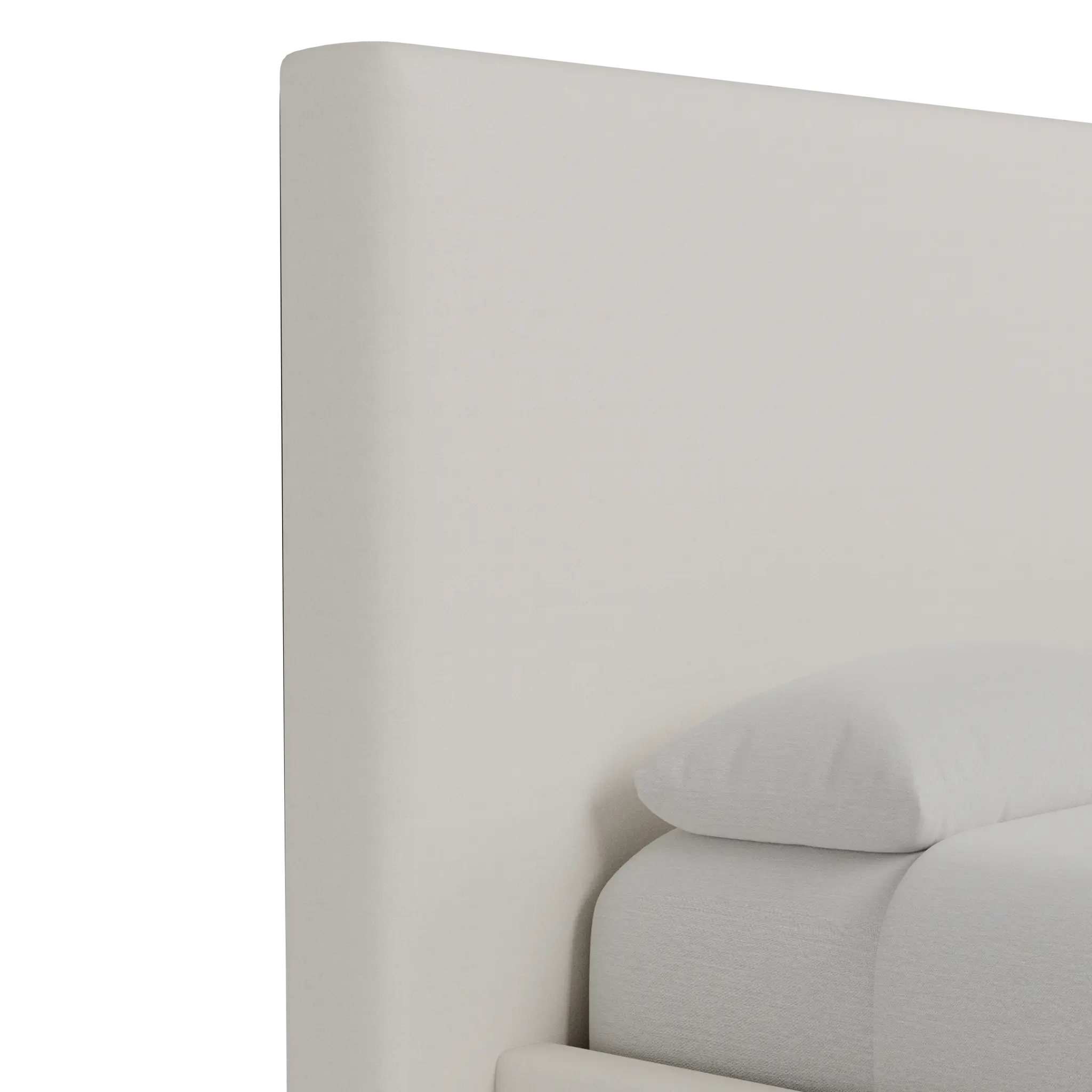 Grayton Merino Light Beige 54" Upholstered Platform Bed Grayton Merino Light Beige 54" Upholstered Platform Bed