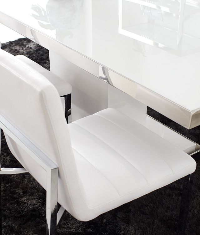 Amalfi White Upholstered Side Chair