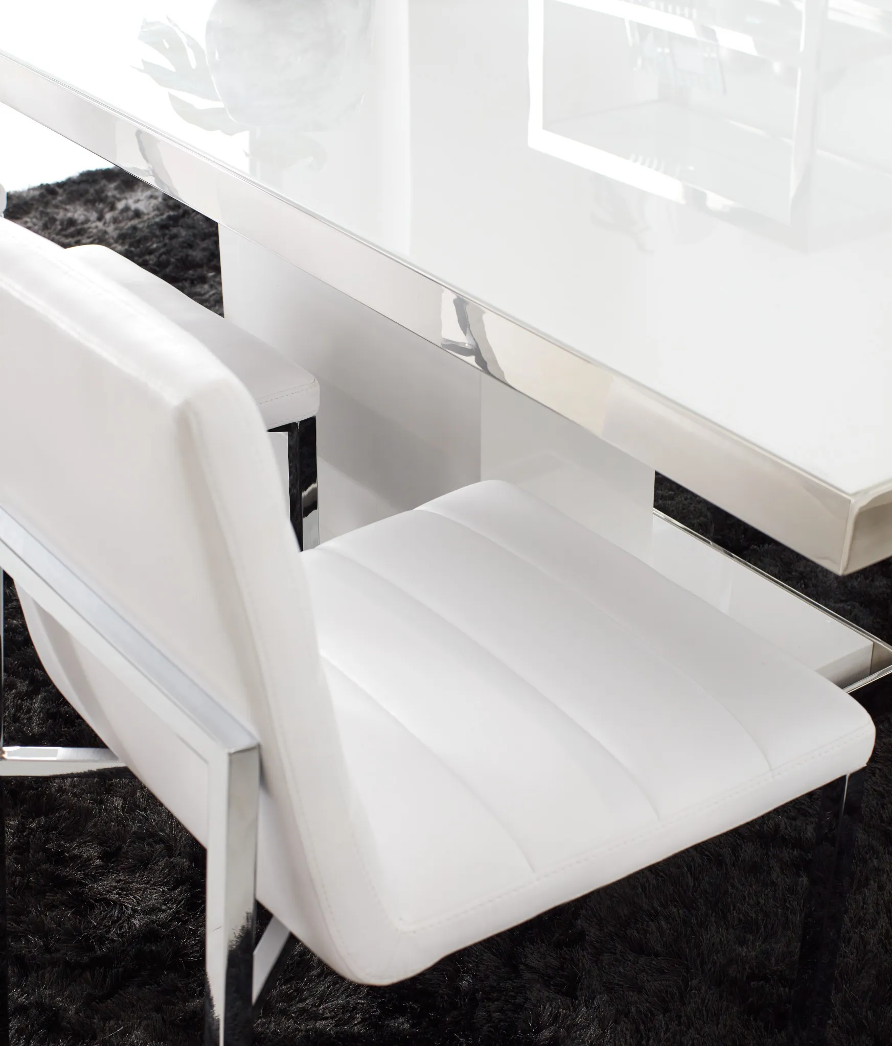 Amalfi White Upholstered Side Chair