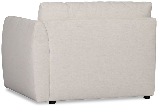 Serena White Fabric Right Chair