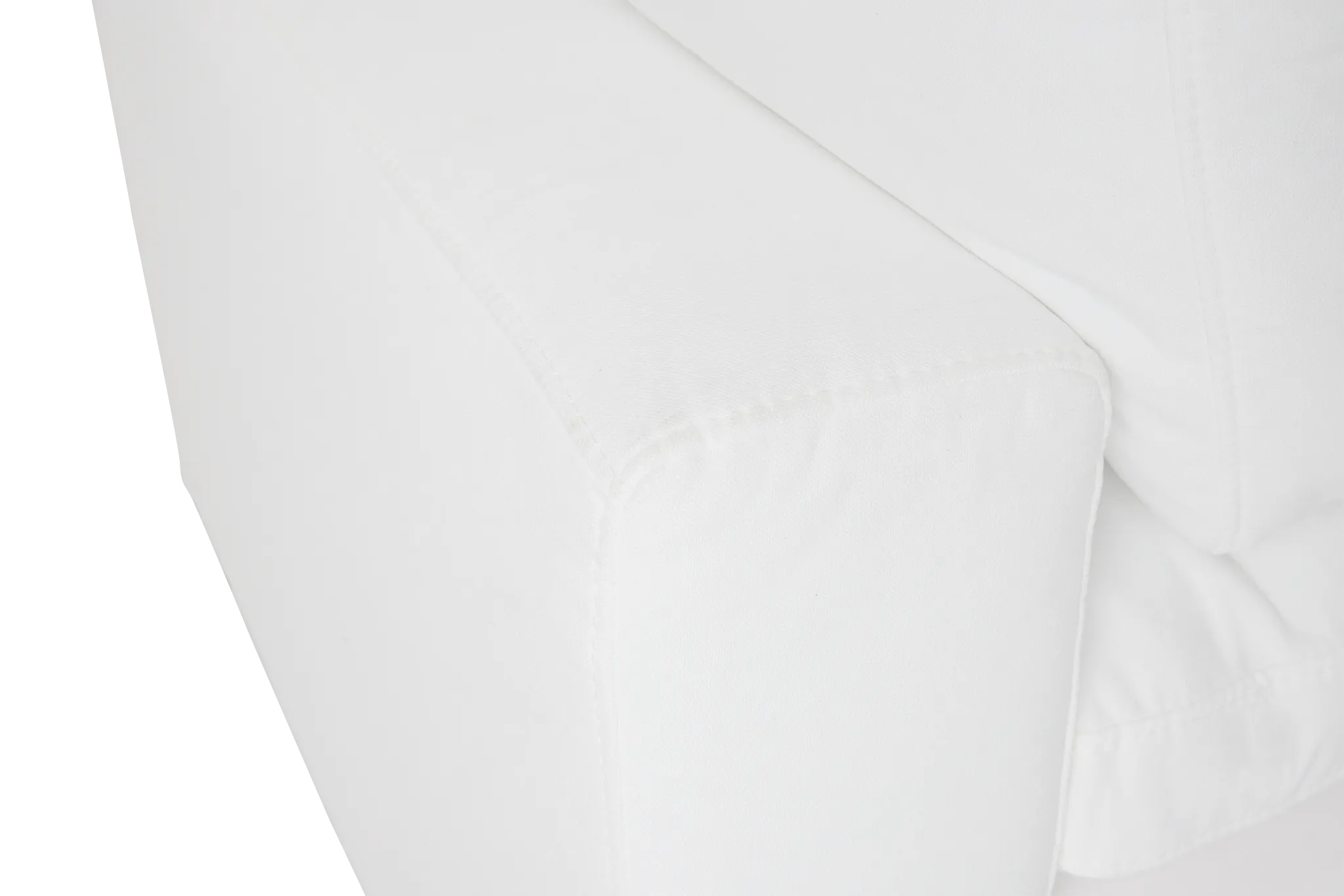 Grant White Fabric Sofa