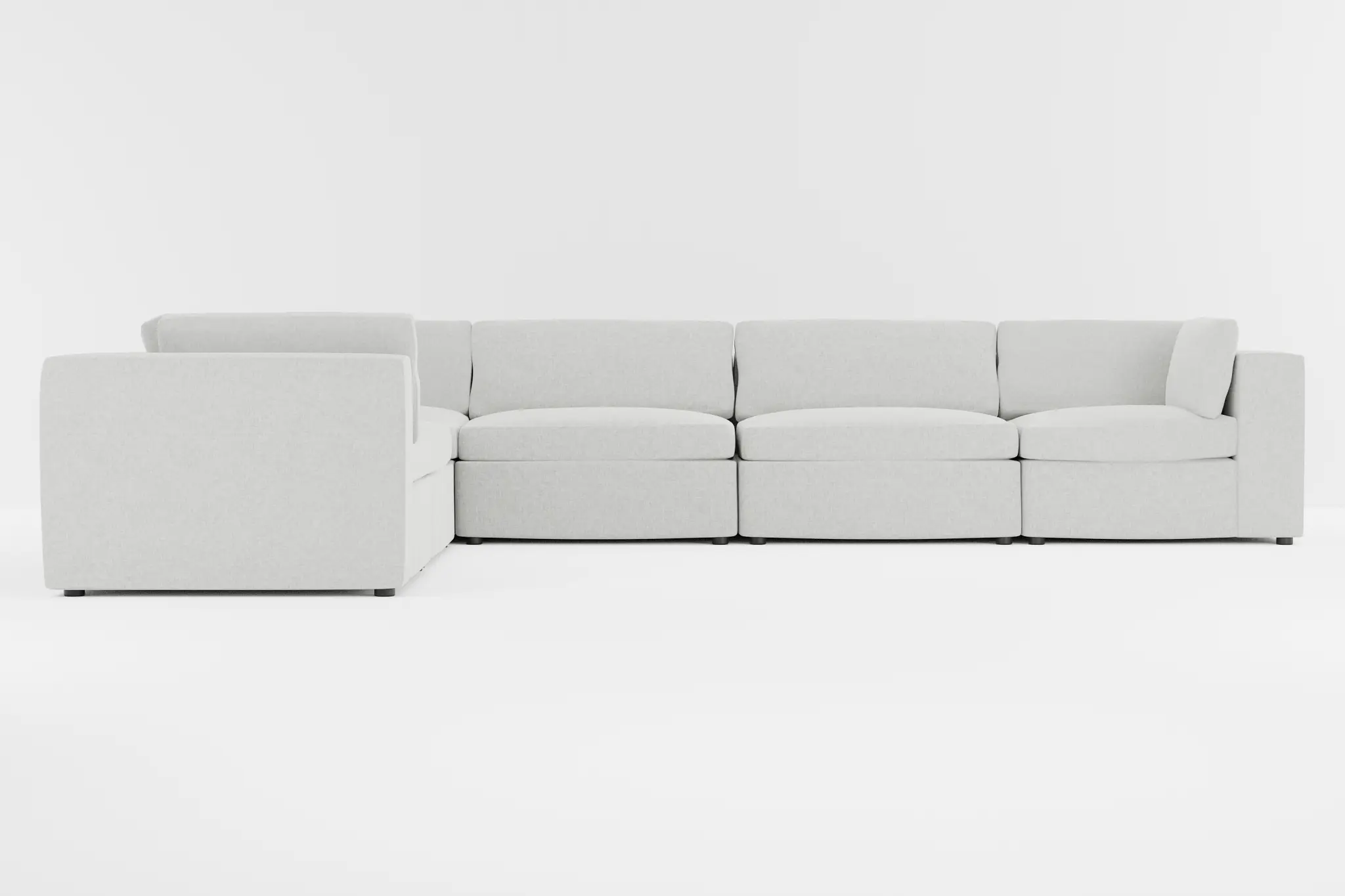 Destin Delray Pewter Fabric 6-piece Modular Sectional Destin Delray Pewter Fabric 6-piece Modular Sectional