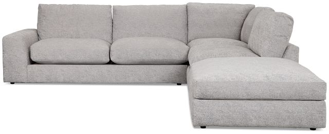 Calista Pewter Fabric Large Right Bumper Sectional