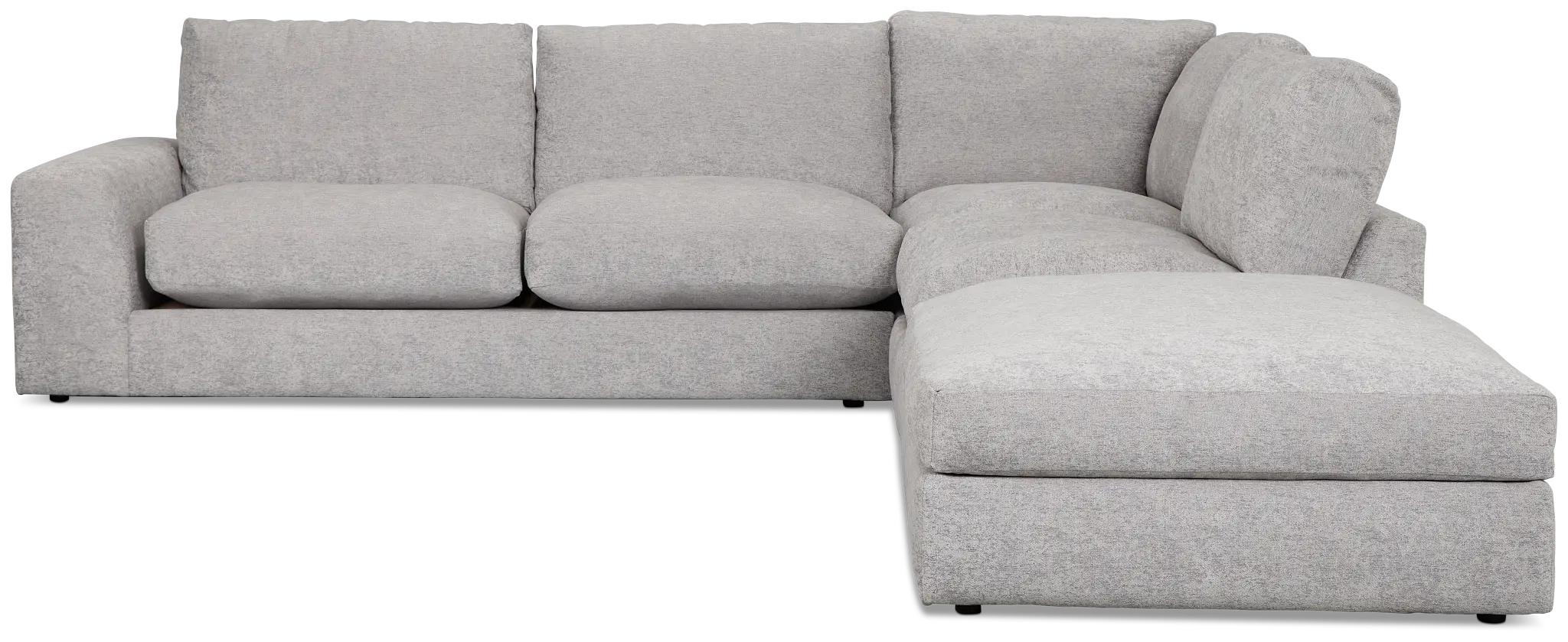 Calista Pewter Fabric Large Right Bumper Sectional Calista Pewter Fabric Large Right Bumper Sectional