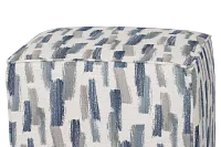 Staccato Navy Fabric Accent Pouf