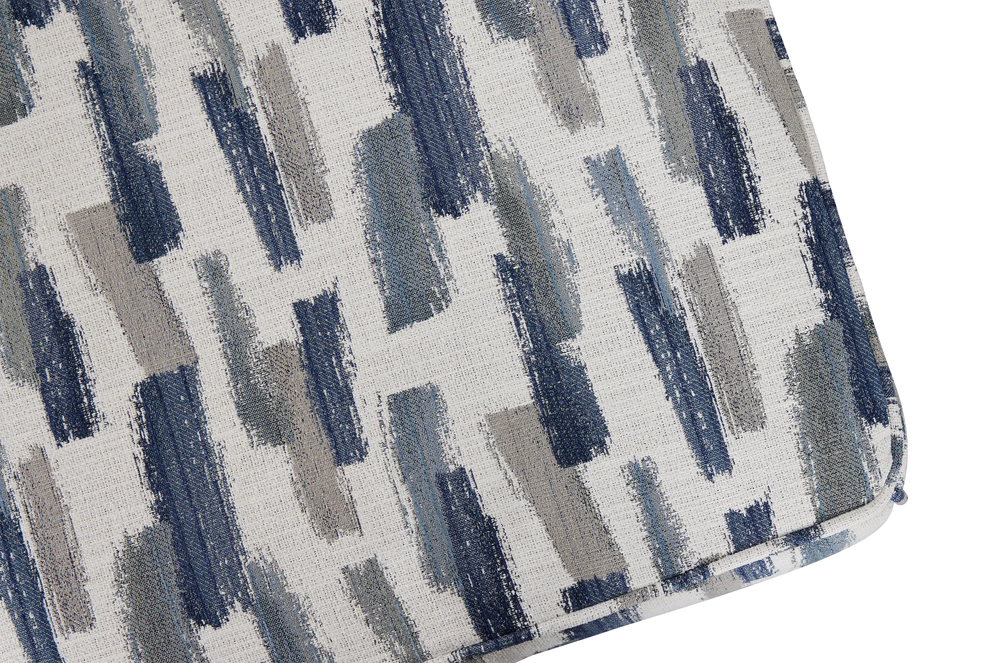 Staccato Navy Fabric Accent Pouf