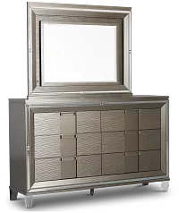 Vegas Gray Dresser & Mirror