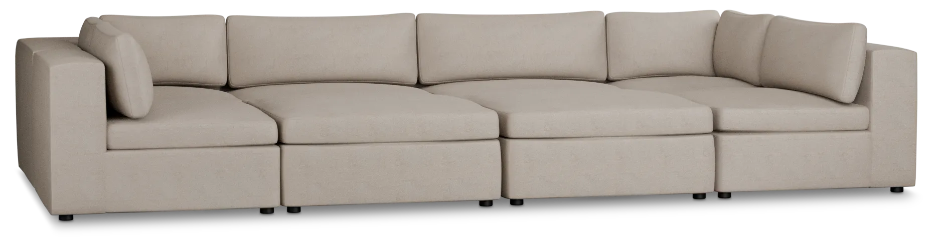 Destin Sutton Beige Fabric 8-piece Pit Sectional