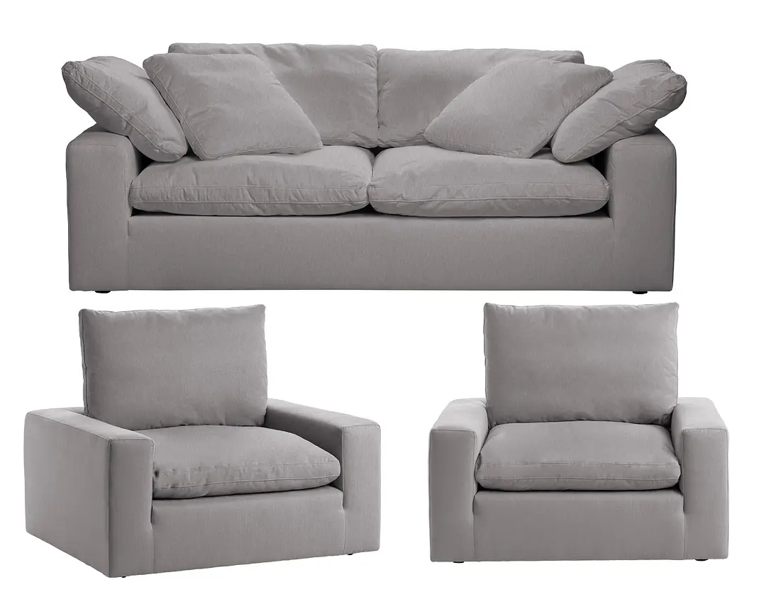 Nixon Light Gray Fabric Living Room Nixon Light Gray Fabric Living Room