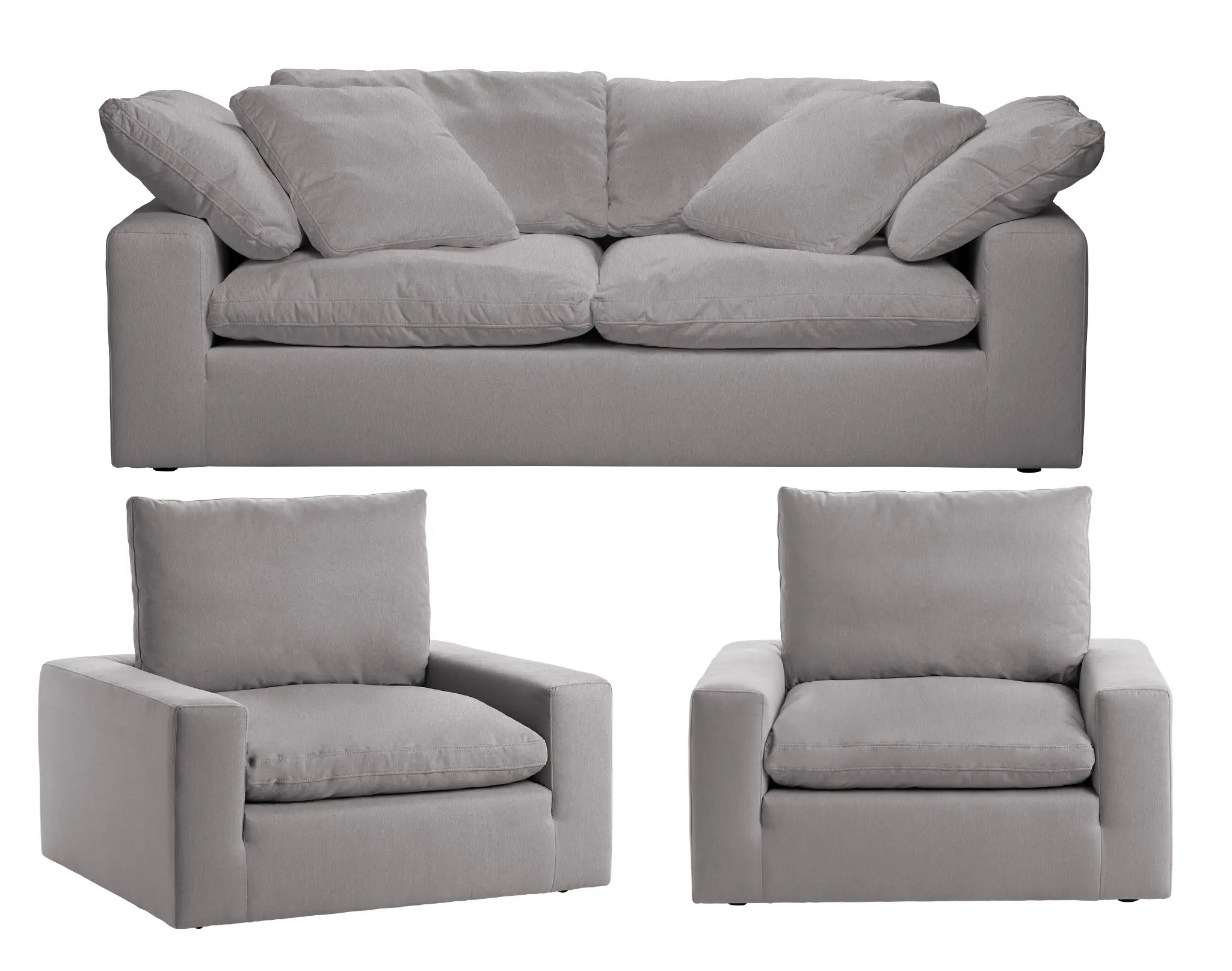 Nixon Light Gray Fabric Living Room Nixon Light Gray Fabric Living Room