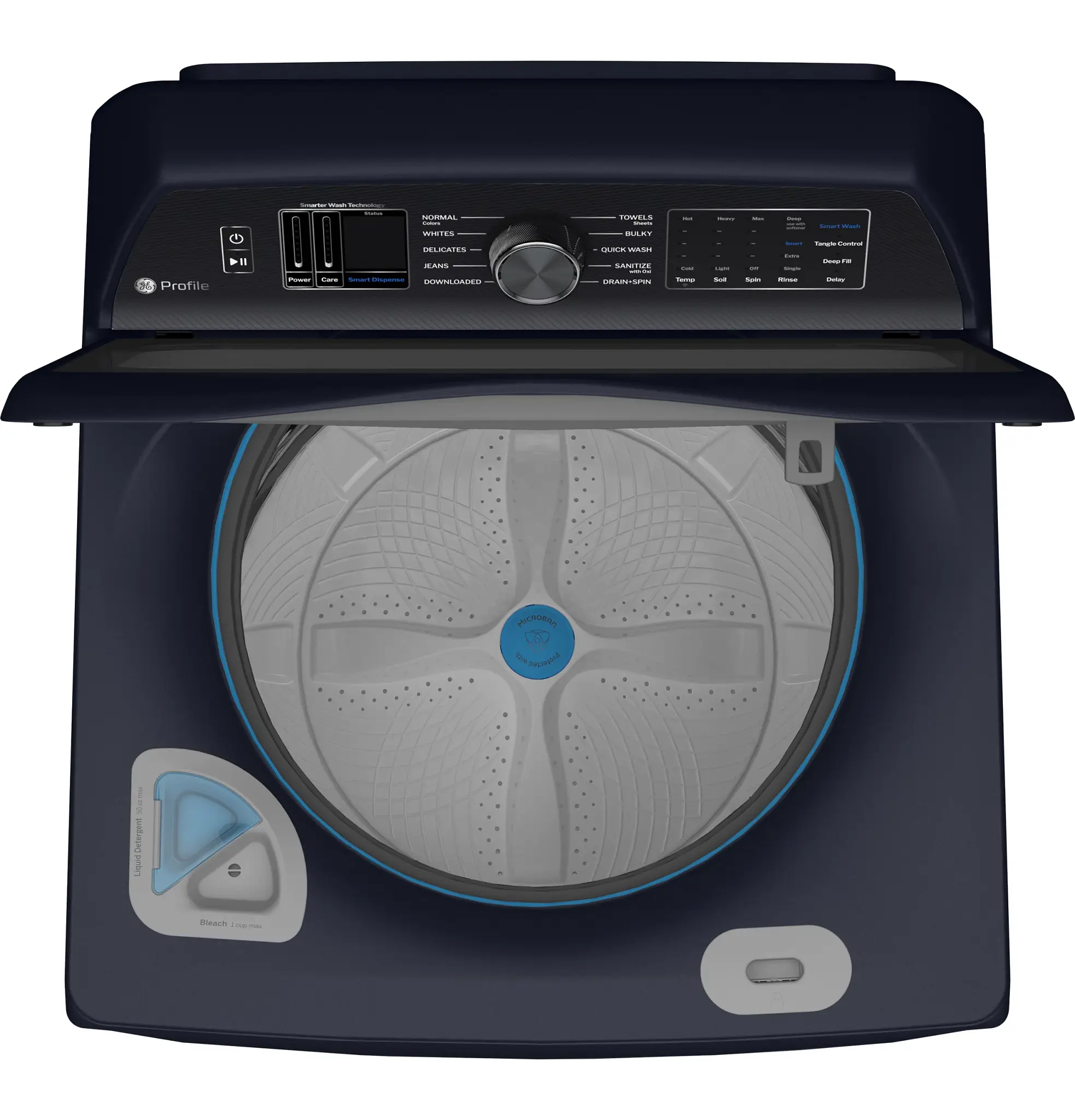 Ge Profile 800 Series Blue Top Load Washer Ge Profile 800 Series Blue Top Load Washer