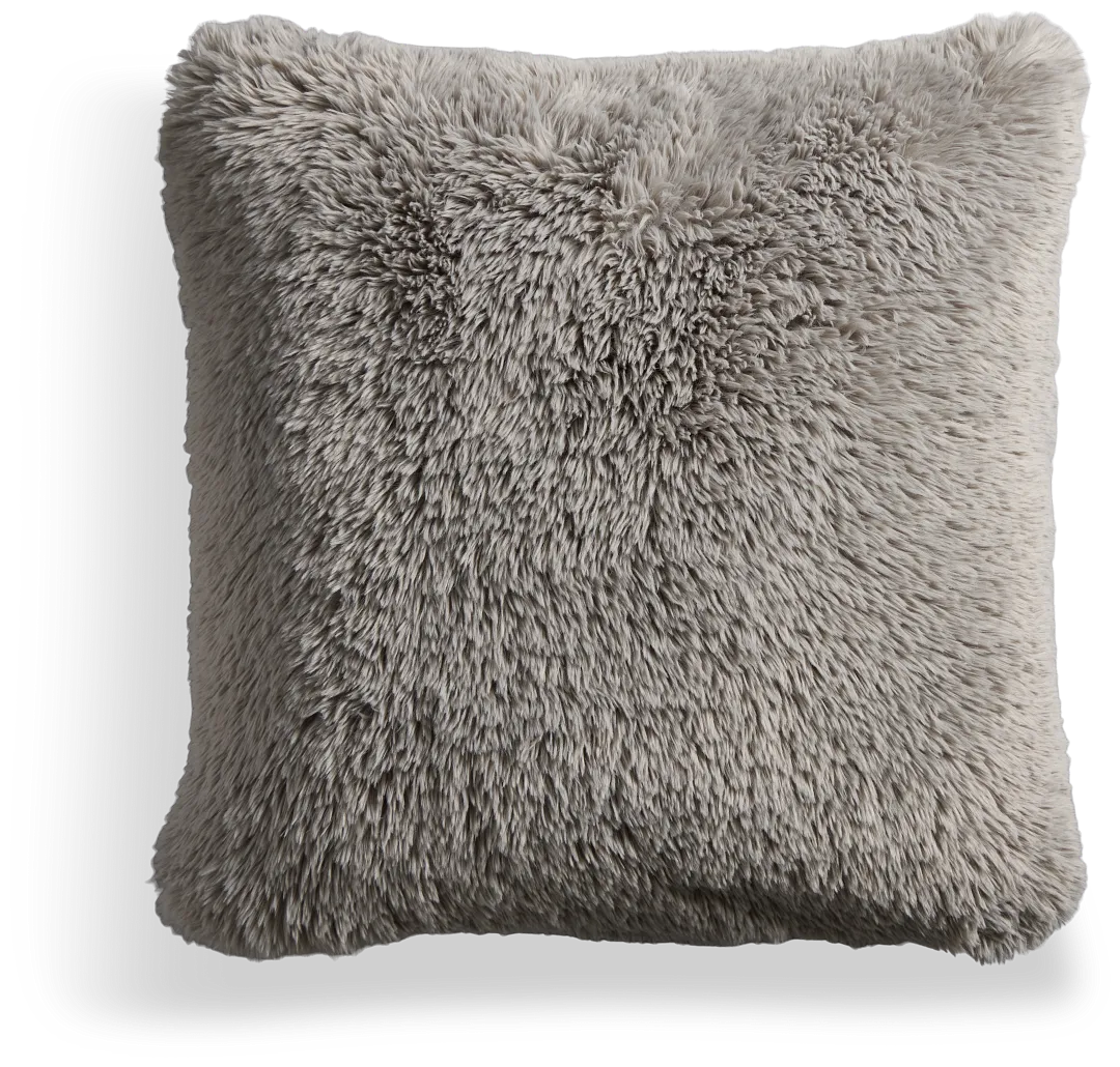 Yakety Yak Gray 22" Square Accent Pillow