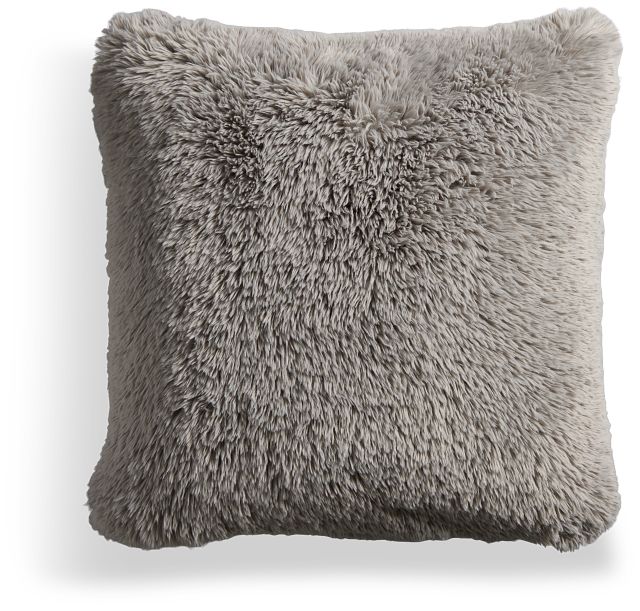 Yakety Yak Gray 22" Square Accent Pillow