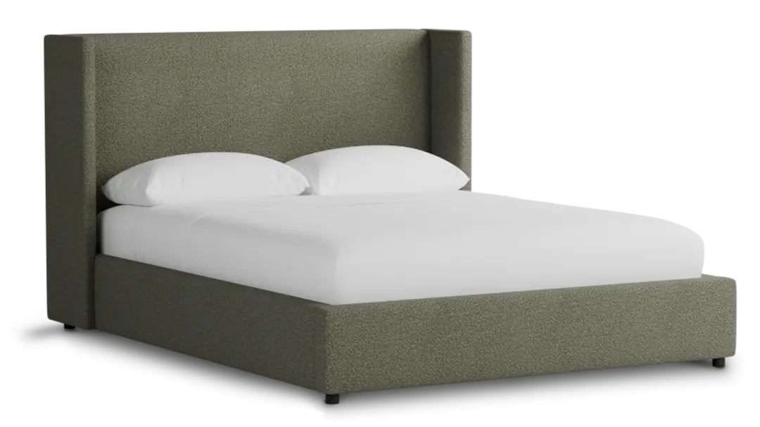 Captiva Sutton Green 48" Upholstered Shelter Bed Captiva Sutton Green 48" Upholstered Shelter Bed