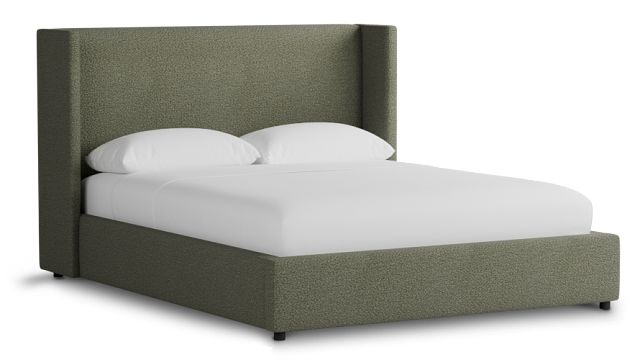 Captiva Sutton Green 48" Upholstered Shelter Bed