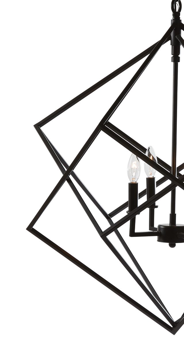 Cage Black Chandelier