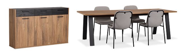 Trento Mid Tone 94" Dining Room