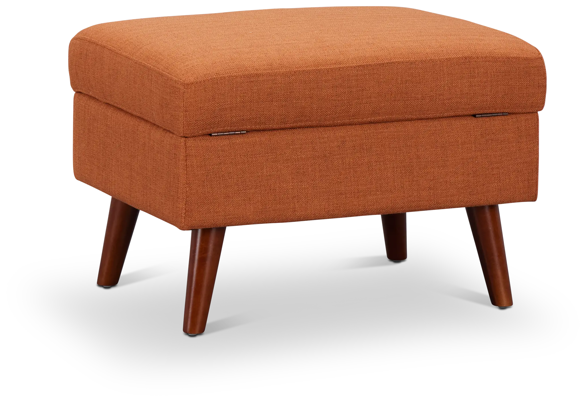Raya Orange Fabric Storage Ottoman Raya Orange Fabric Storage Ottoman
