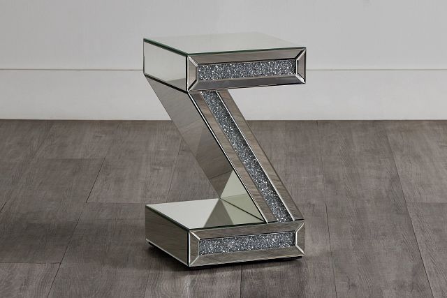 Harriet Silver Mirrored Accent Table