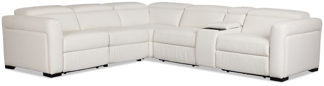 Melody White Micro Medium Triple Power 2-arm Sectional