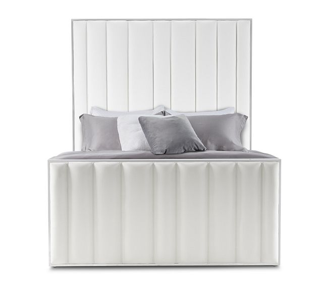 Ocean Drive White Metal Panel Bed