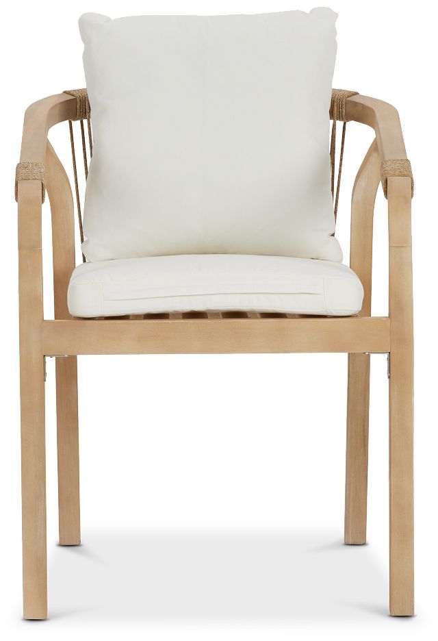 Lucia White Cushioned Arm Chair (2)