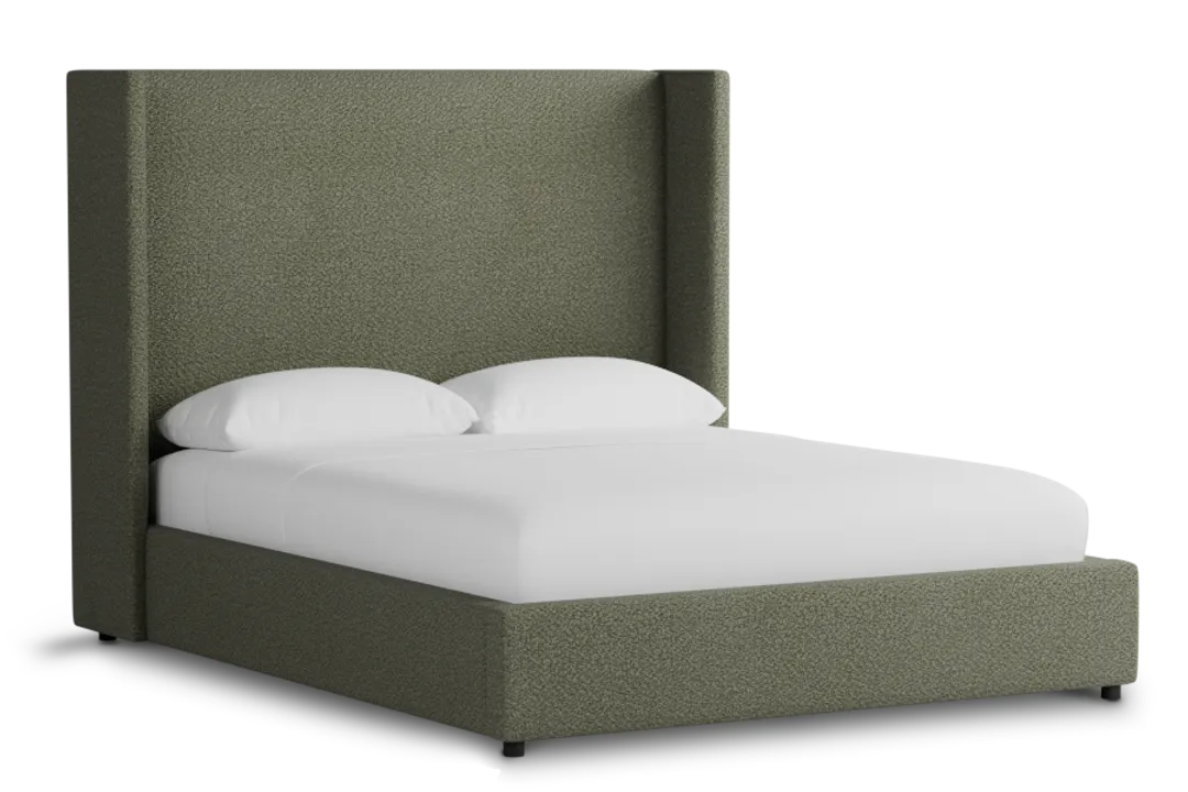 Captiva Sutton Green 60" Upholstered Shelter Bed