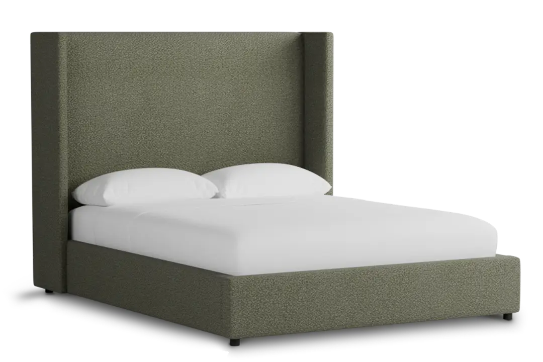 Captiva Sutton Green 60" Upholstered Shelter Bed Captiva Sutton Green 60" Upholstered Shelter Bed