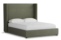 Captiva Sutton Green 60" Upholstered Shelter Bed