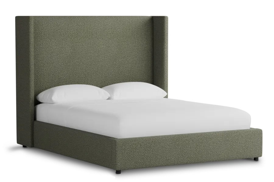 Captiva Sutton Green 60" Upholstered Shelter Bed