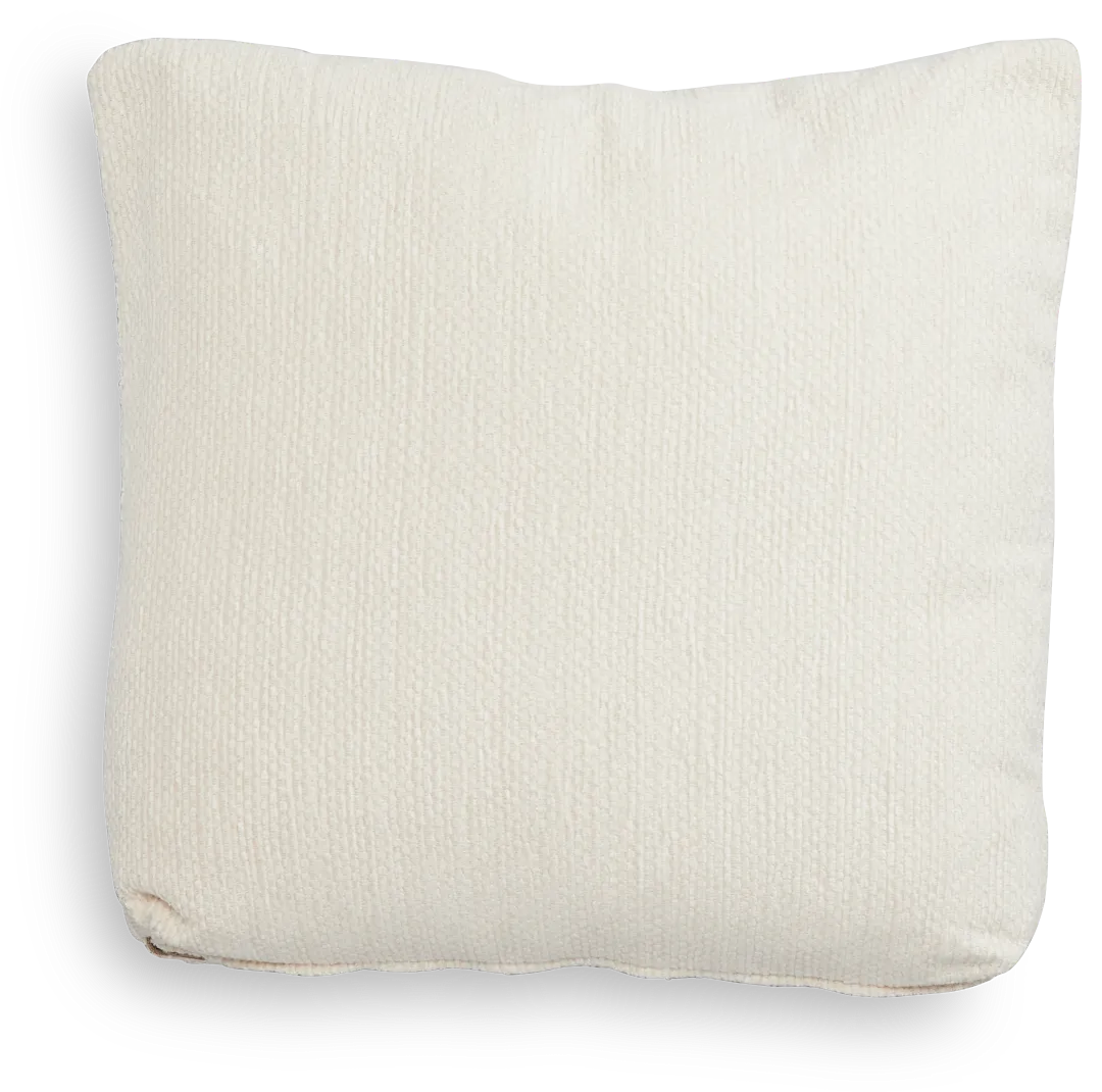 Revenue White 20" Accent Pillow
