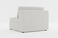 Destin Maguire Ivory Fabric Armless Chair