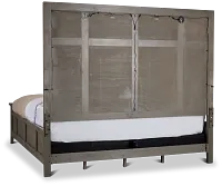 Heron Cove Light Tone Panel Bed With Lights