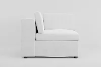 Destin Revenue White Fabric Corner Chair