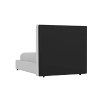 Grayton Suave White 54" Upholstered Platform Bed
