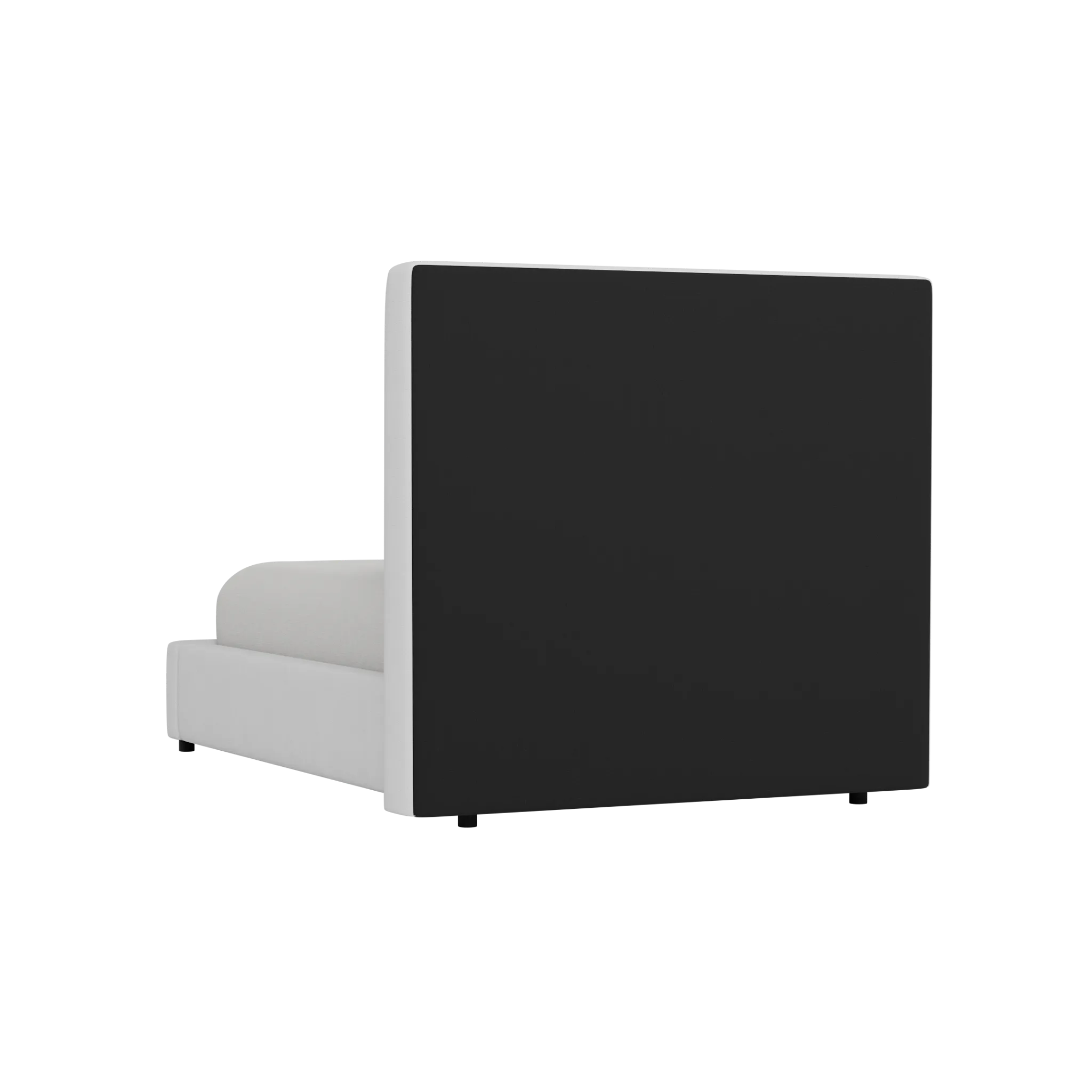 Grayton Suave White 54" Upholstered Platform Bed