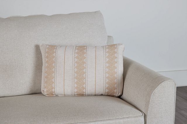 Hermione Gold Fabric Lumbar Accent Pillow