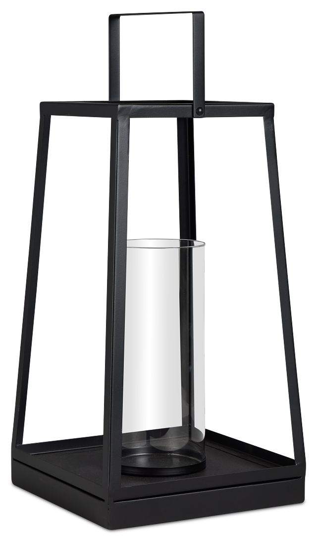 Gloria Black Large Lantern