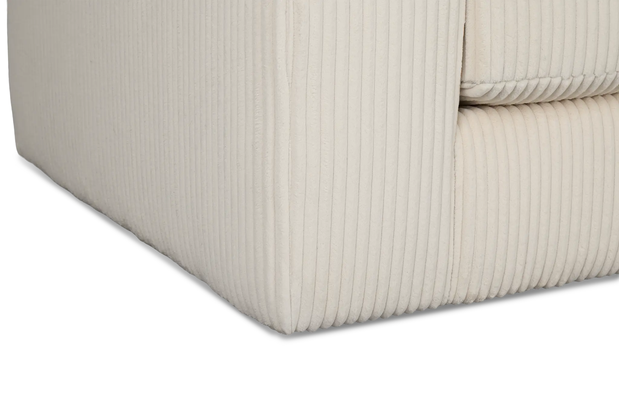 Charlie Ivory Fabric Small Right Chaise Sectional Charlie Ivory Fabric Small Right Chaise Sectional