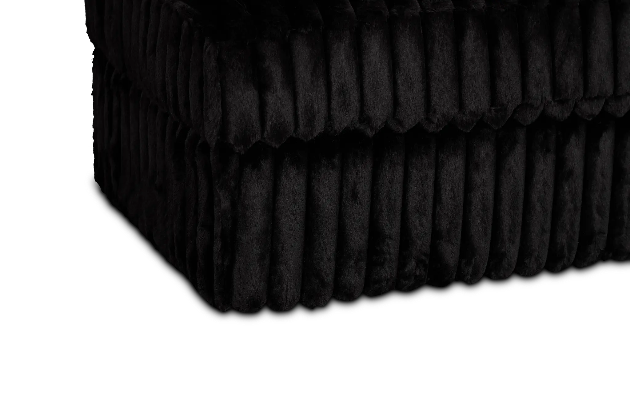 Teddy Black Fabric Ottoman Teddy Black Fabric Ottoman