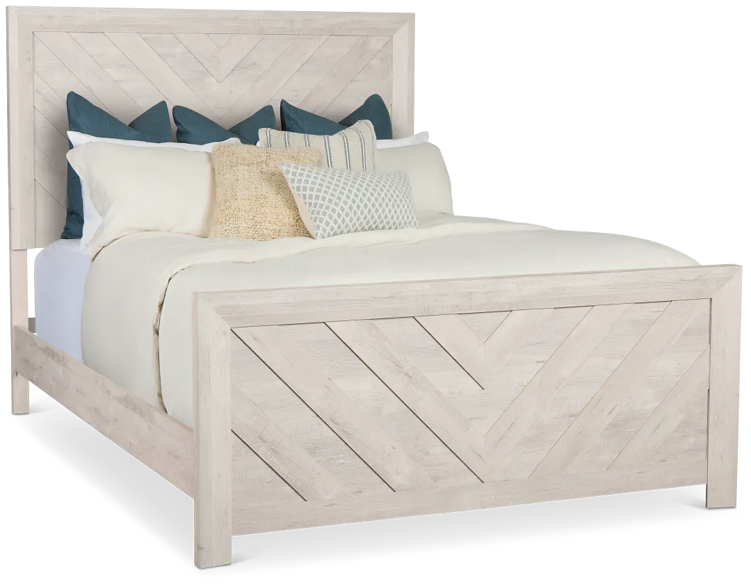 Delray White Panel Bed