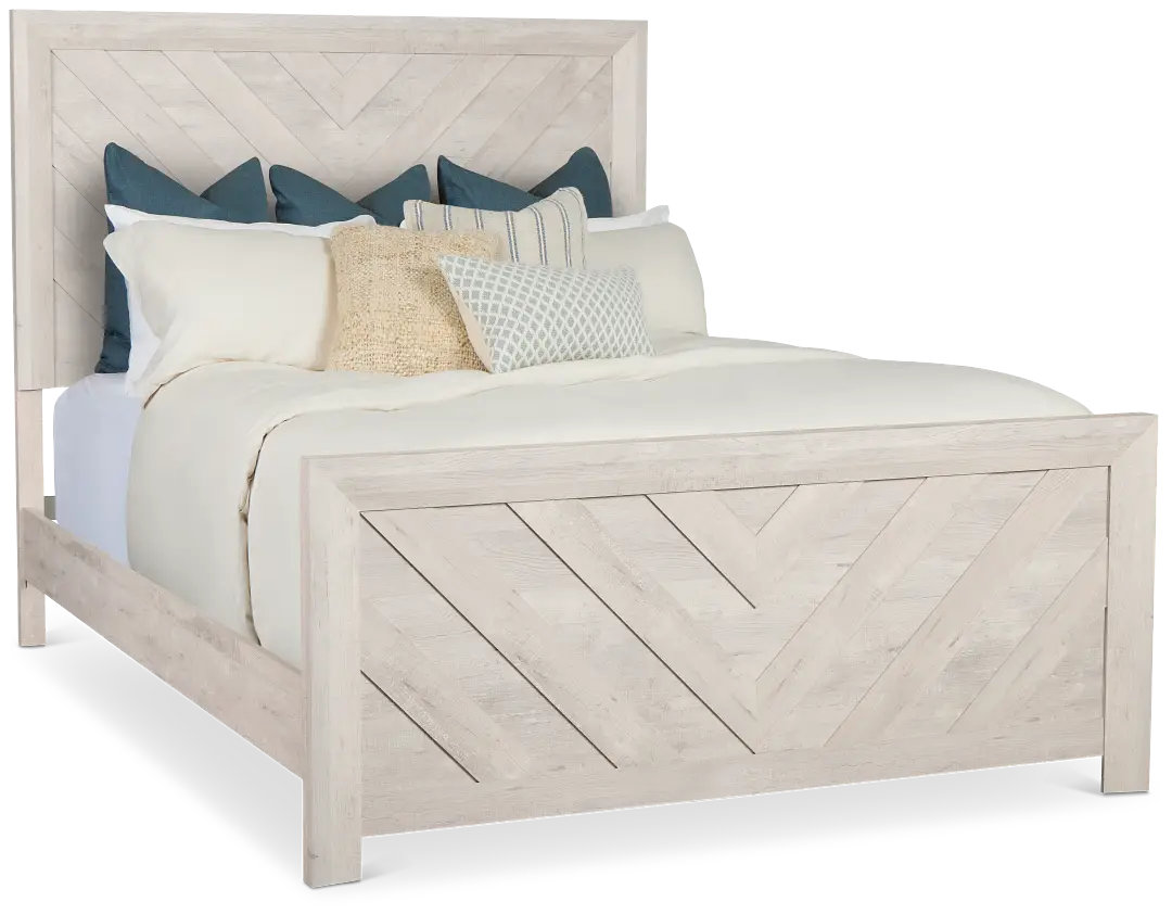 Delray White Panel Bed Delray White Panel Bed