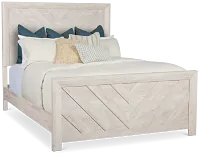 Delray White Panel Bed