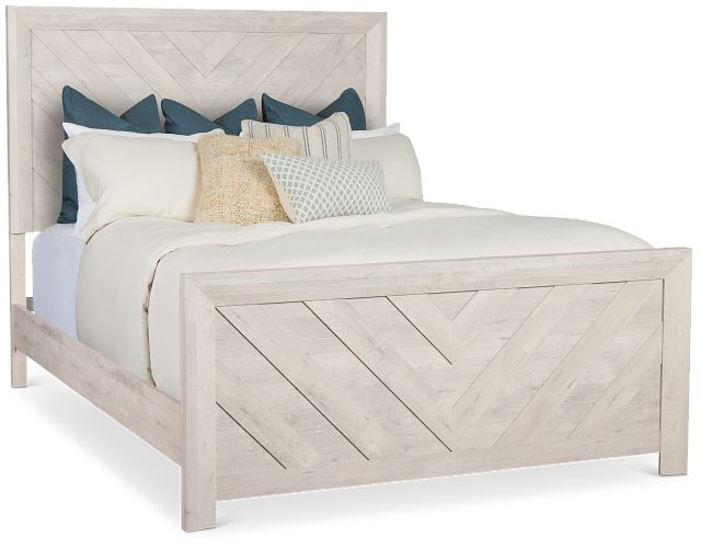 Delray White Panel Bed
