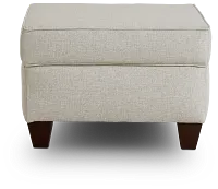 Cameron Beige Fabric Ottoman