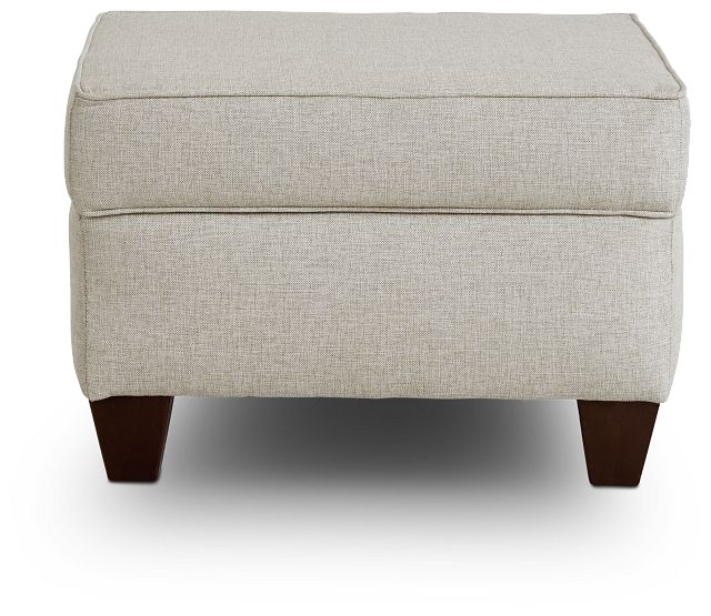 Cameron Beige Fabric Ottoman