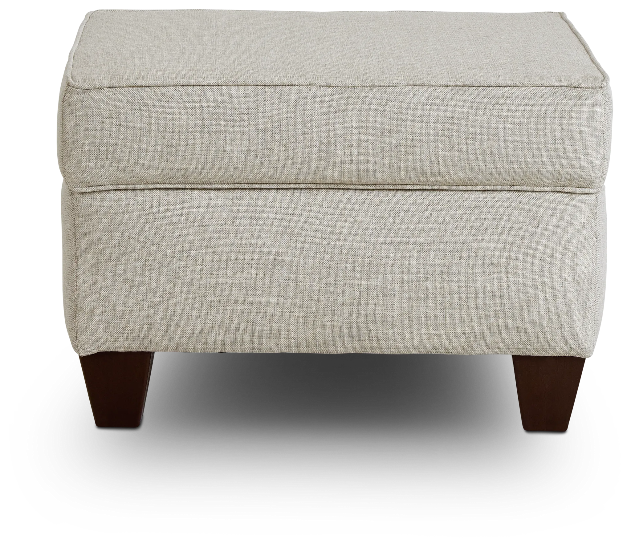 Cameron Beige Fabric Ottoman